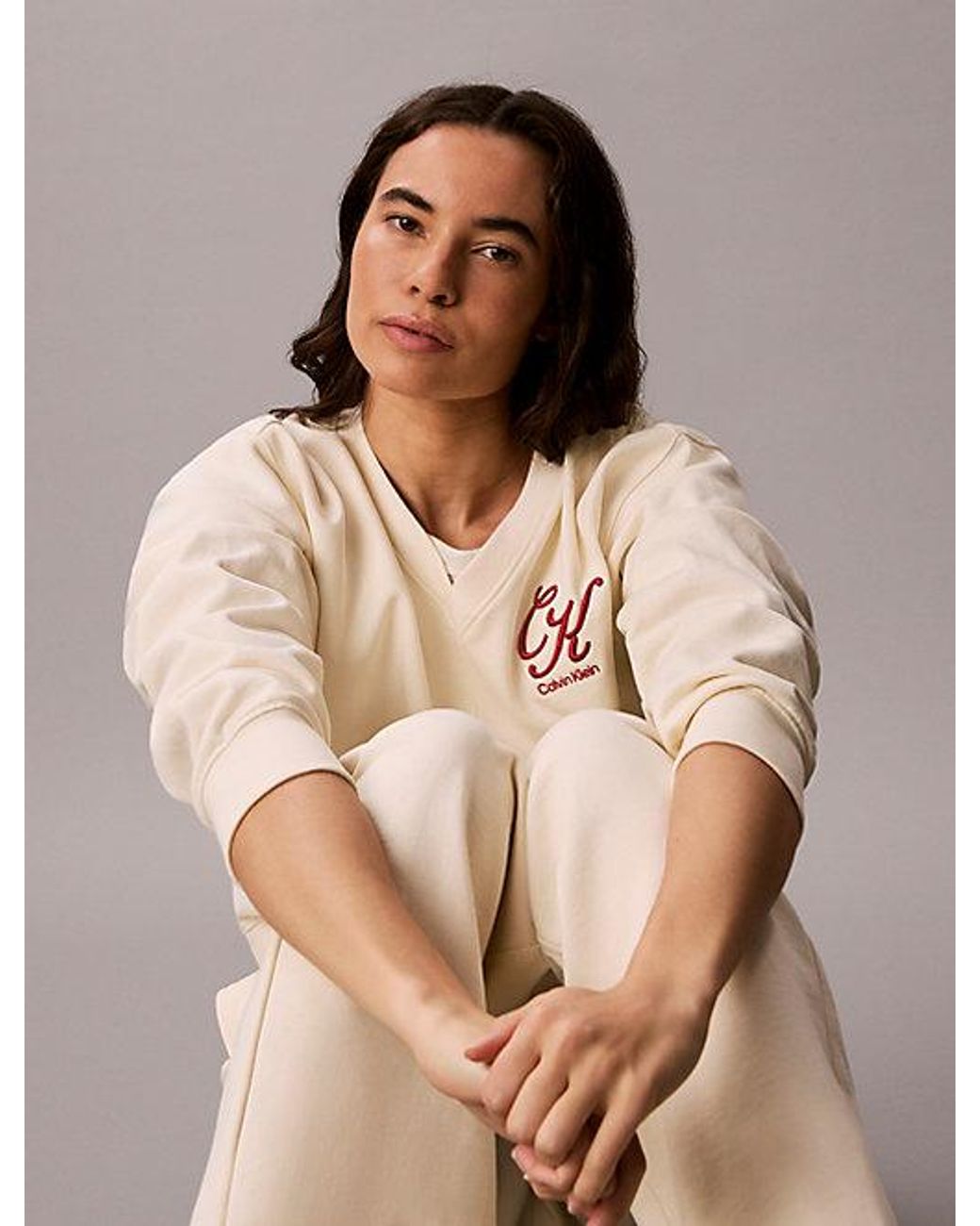 Calvin Klein Natural Jeans Relaxed Terry Sweatshirt