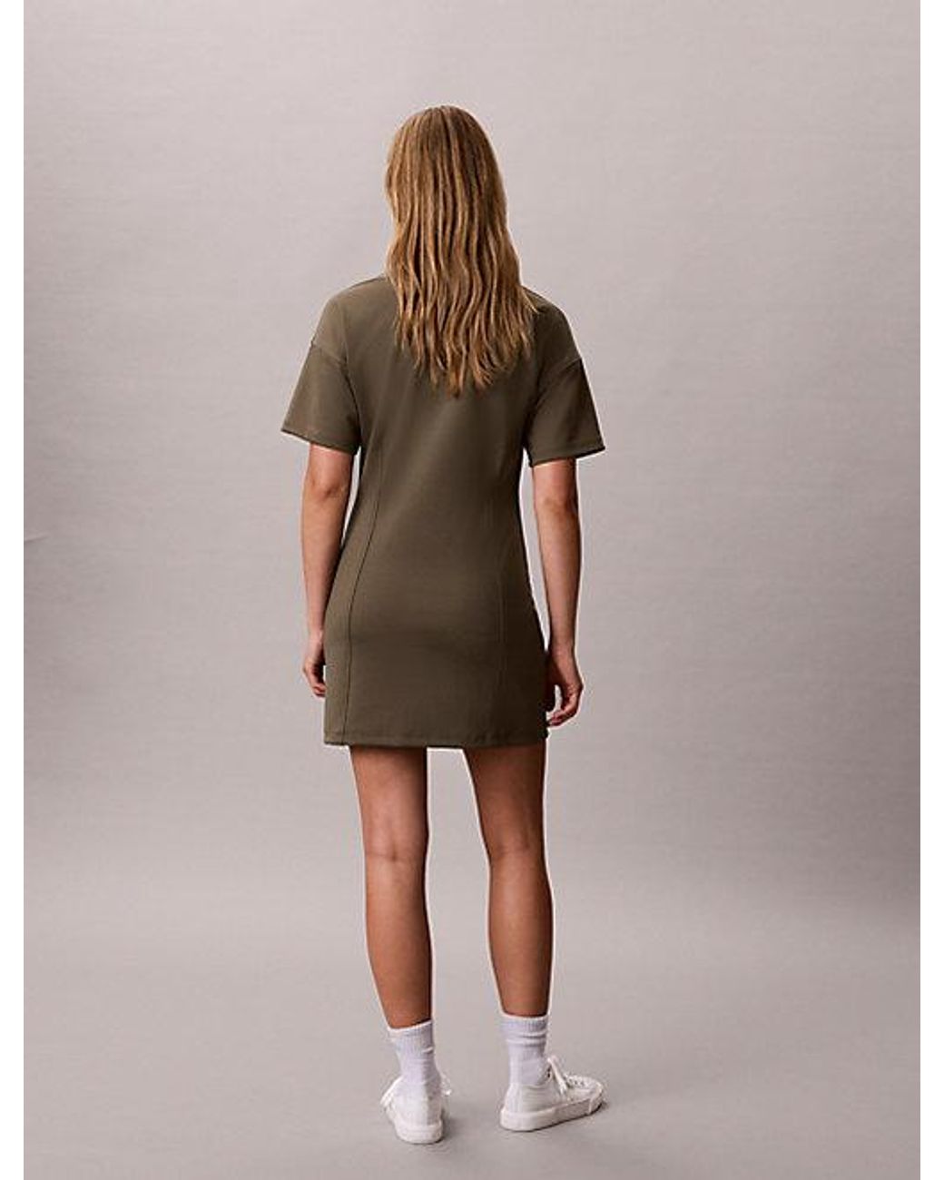 Calvin Klein Brown Jeans Monogram Mini Sweatshirt Dress