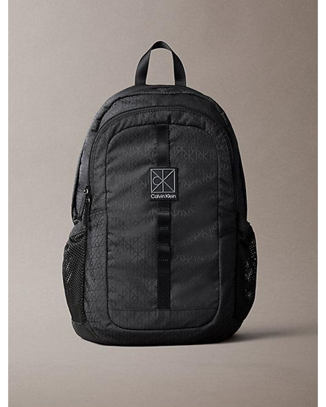 Calvin Klein Black Emblem Logo Backpack for men