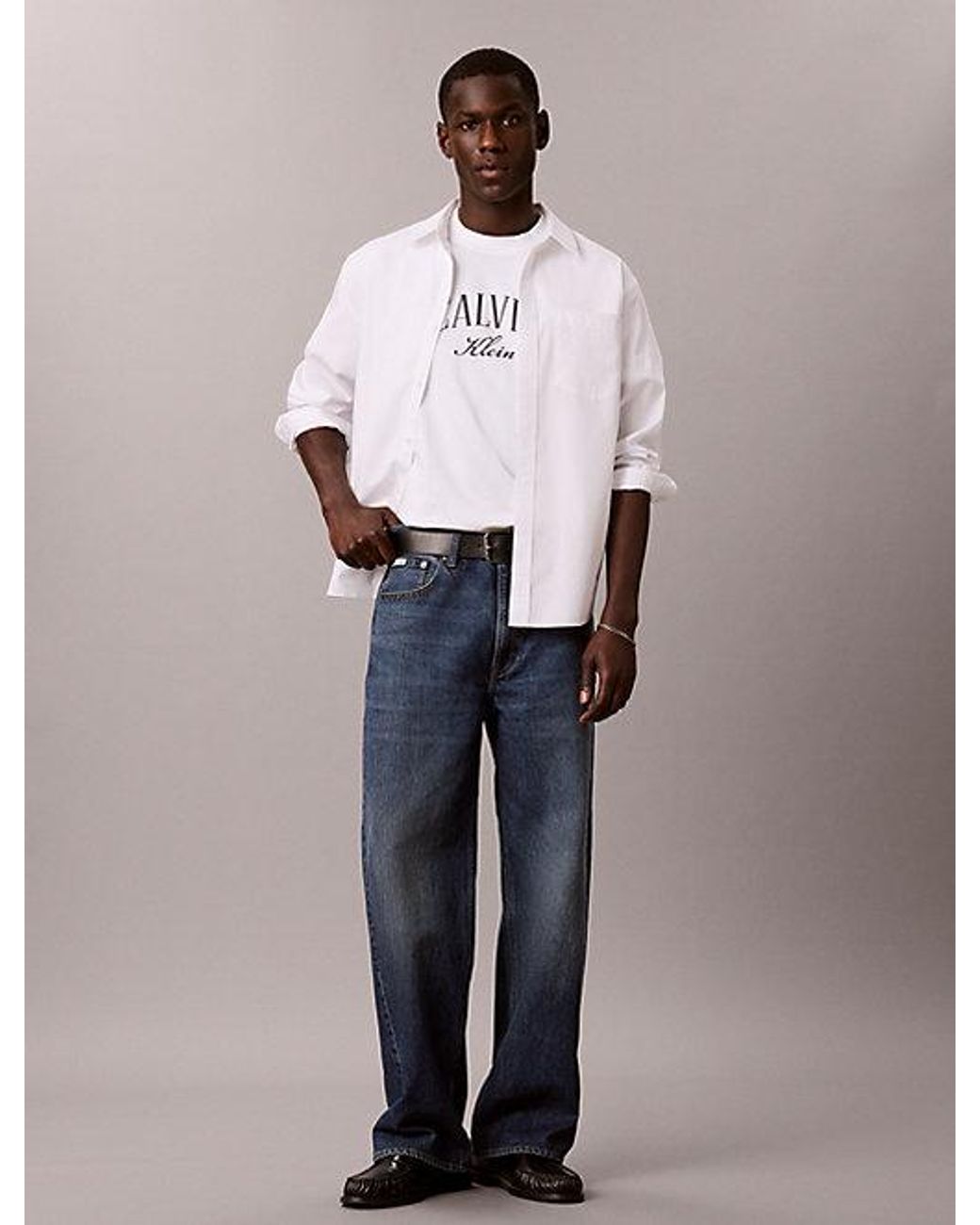 Calvin Klein Multicolor Jeans Relaxed Arched Logo T-Shirt for men