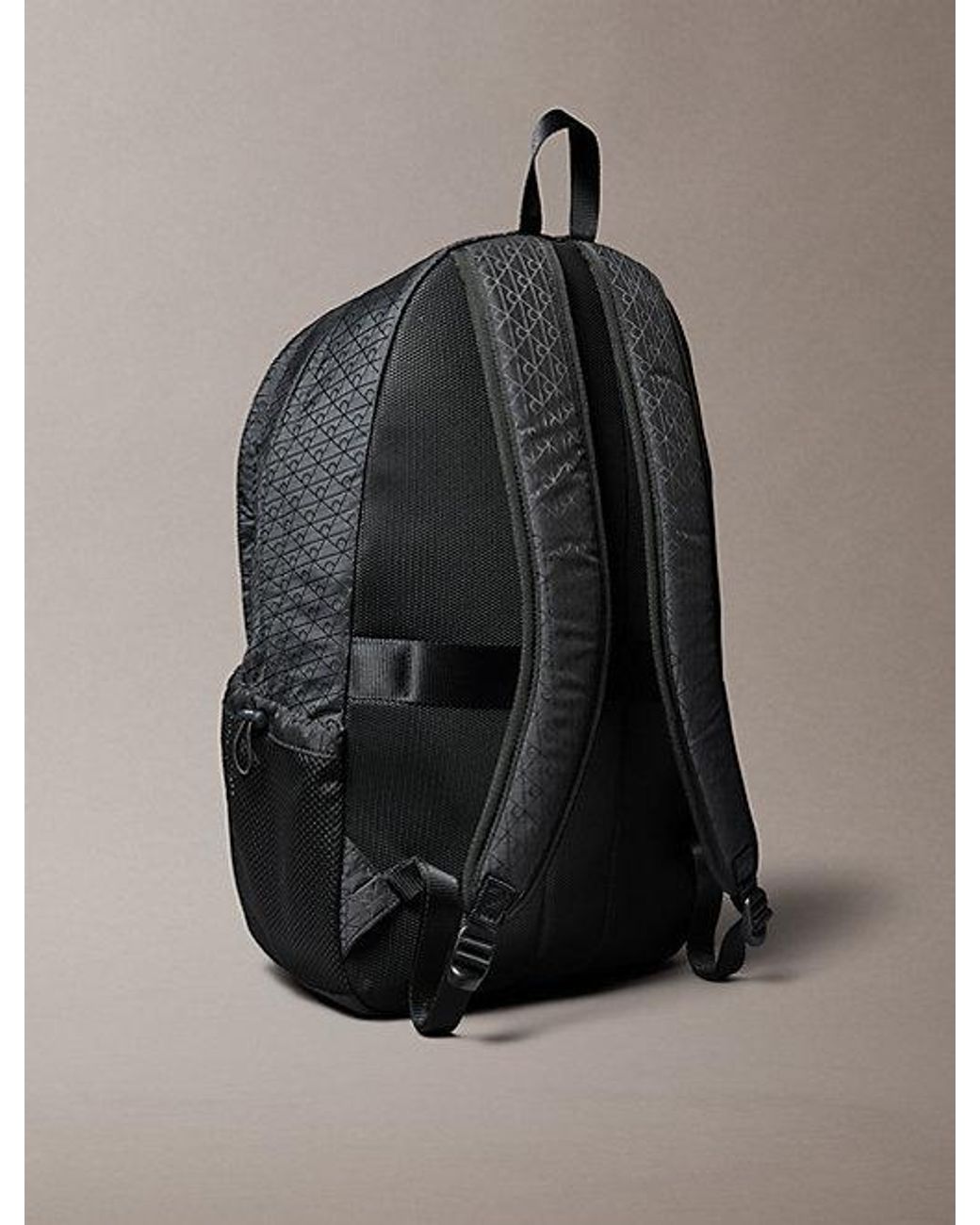 Calvin Klein Gray Water Repellent Ripstop Logo Backpack for men