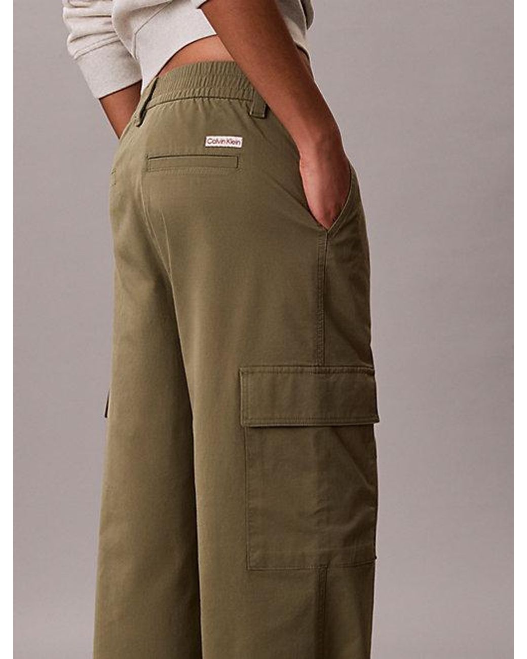 Calvin Klein Brown Jeans Cotton Stretch Cargo Pants