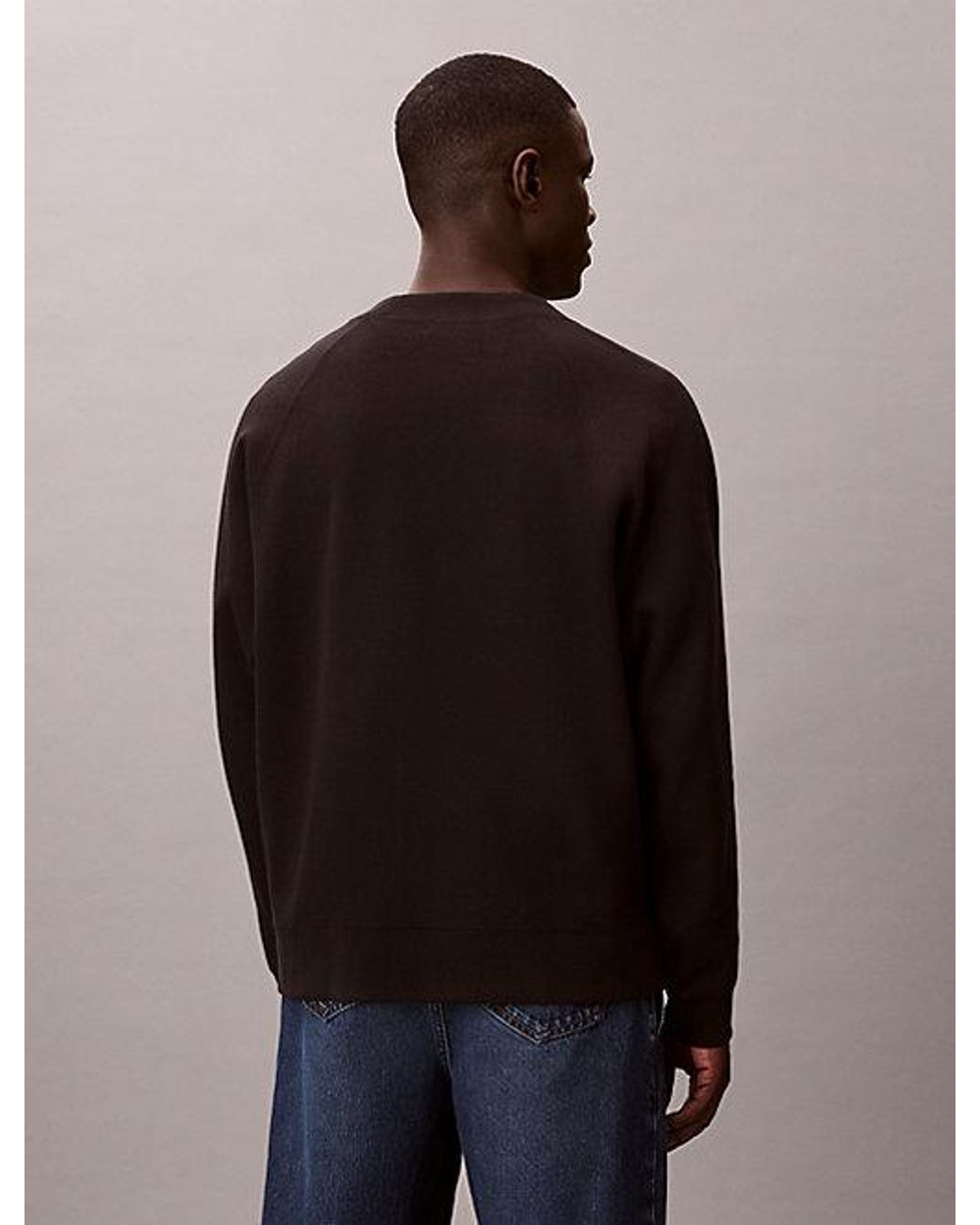 Calvin Klein Black Jeans Double Rib Logo Cardigan for men