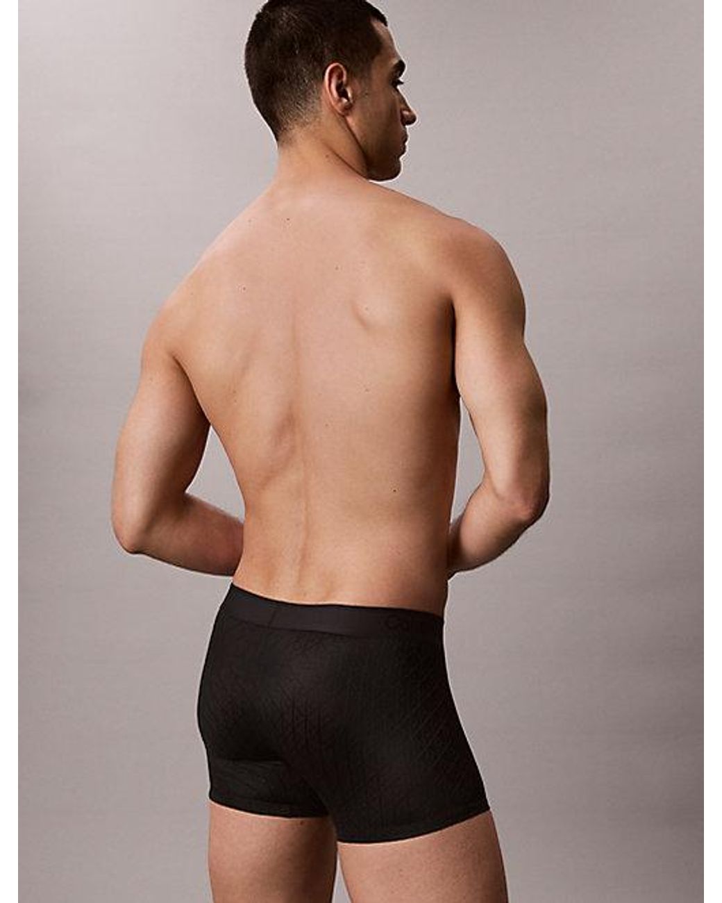 Calvin Klein Black Trunks Ck Emblem for men