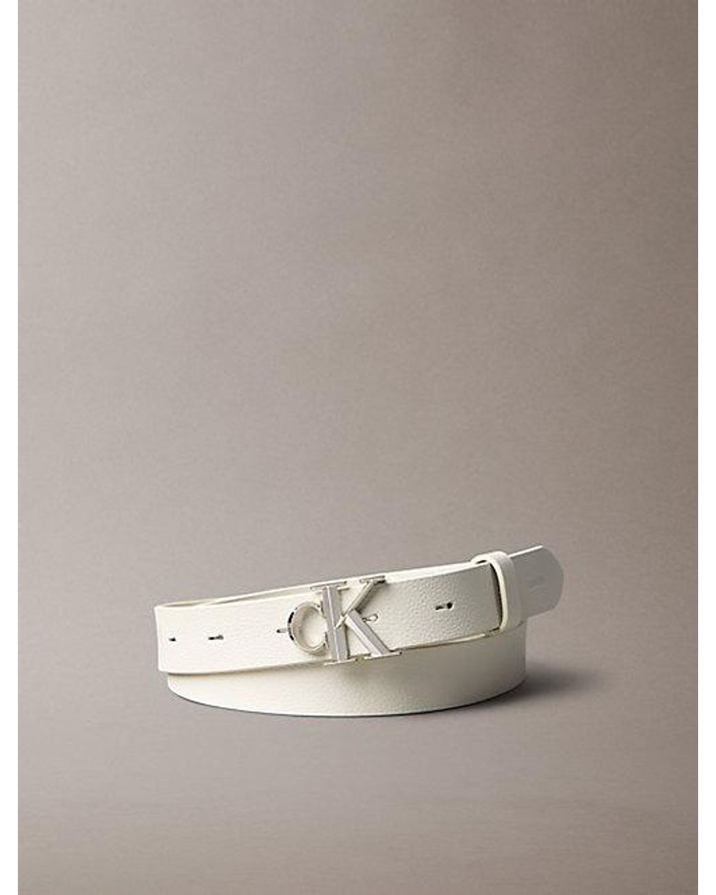 Calvin Klein Multicolor Leather Monogram Logo Belt