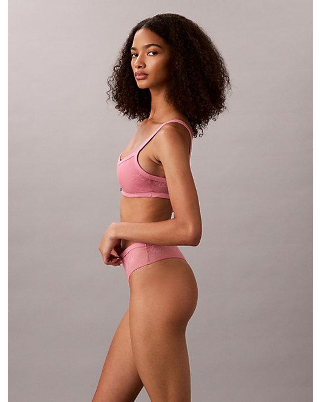 Calvin Klein Multicolor High Leg Thong Eternal Floral Lace