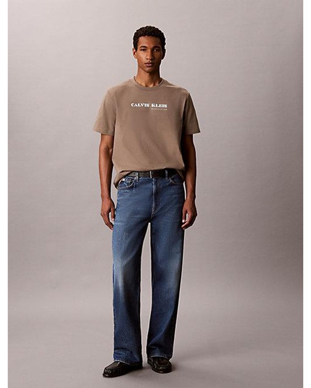 Calvin Klein Blue Jeans Relaxed Logo T-Shirt for men