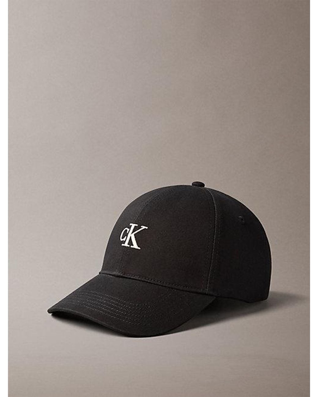 Calvin Klein Black Compact Monogram Baseball Cap for men