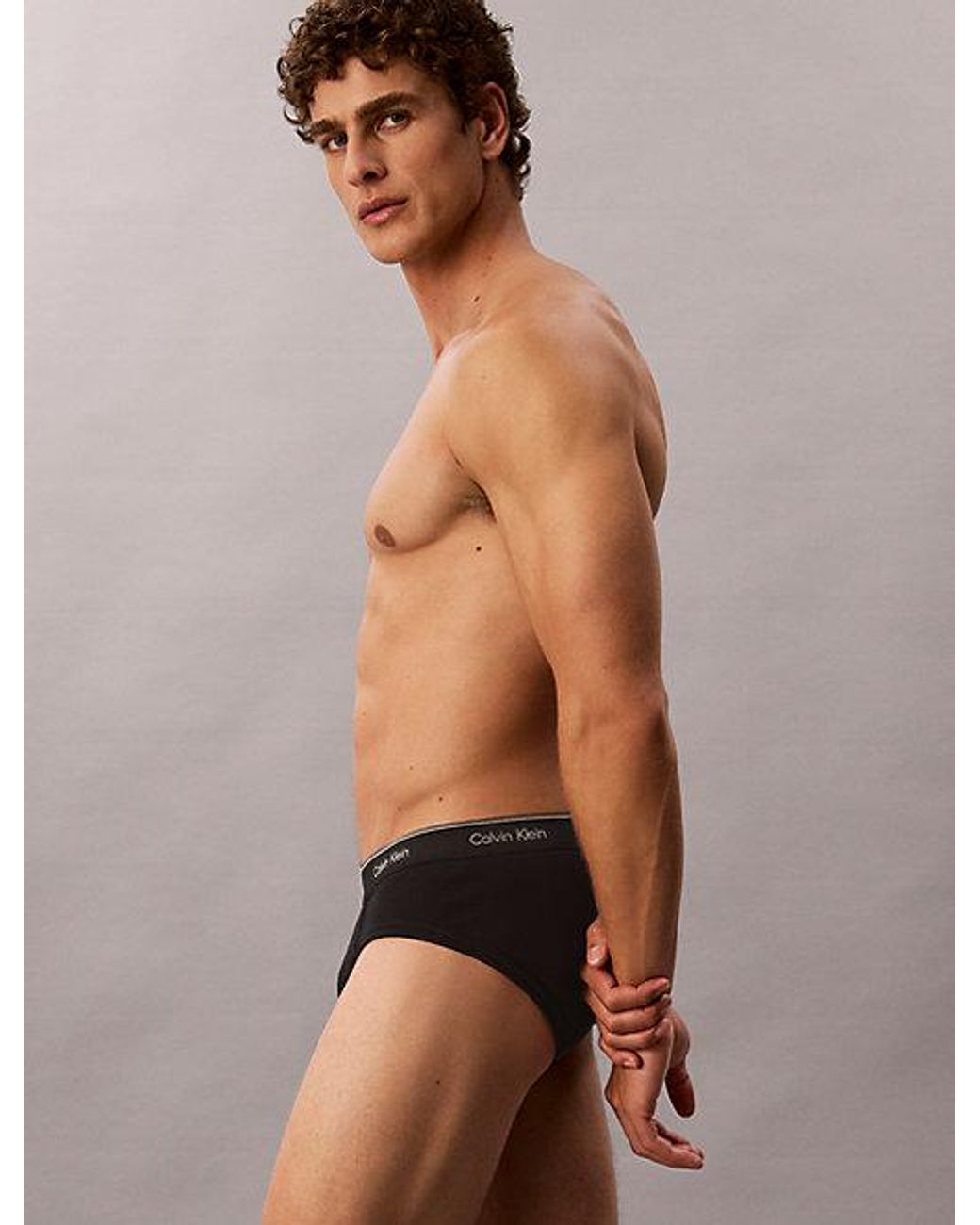 Calvin Klein Black 5 Pack Briefs 100 Cotton for men