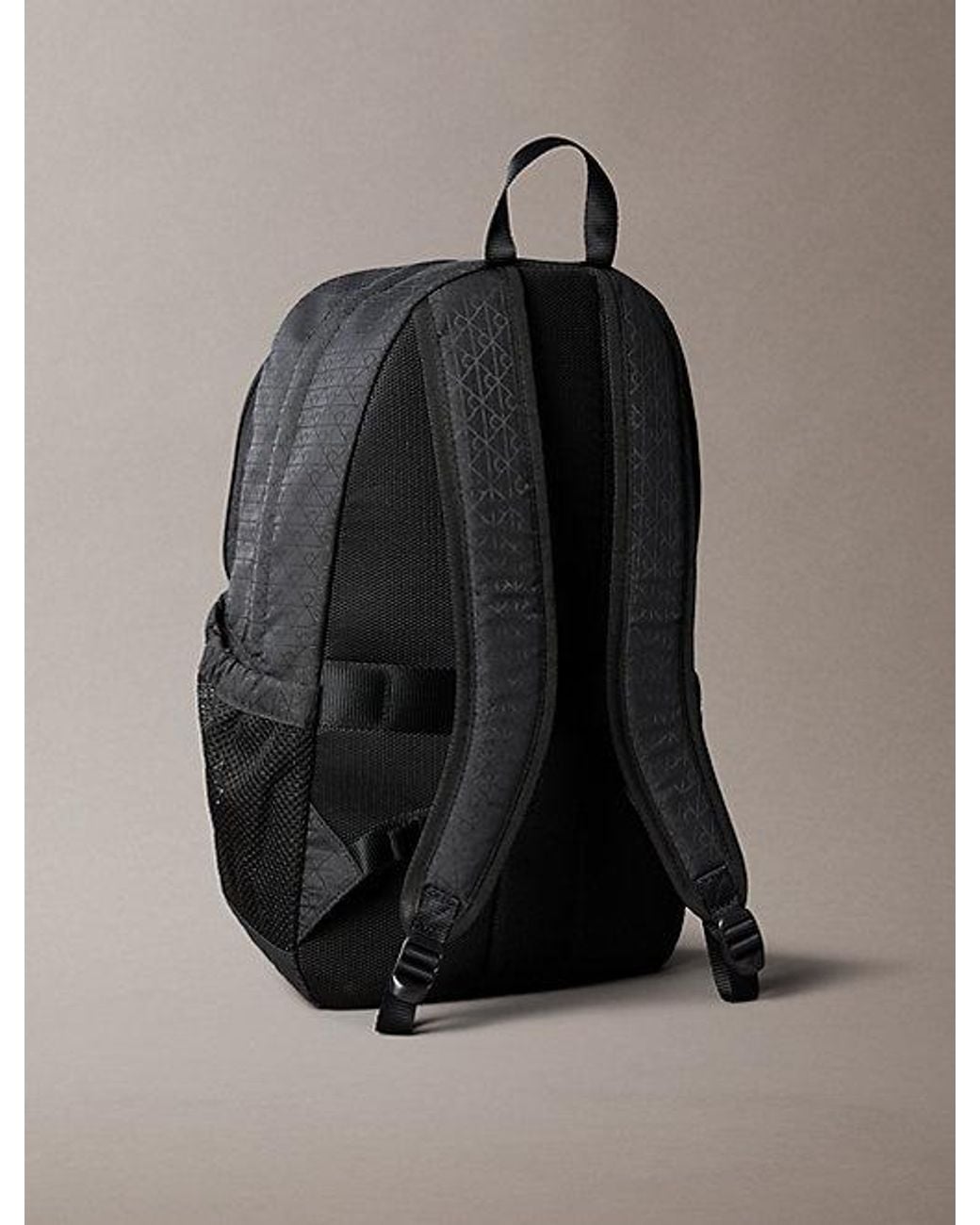 Calvin Klein Black Emblem Logo Backpack for men
