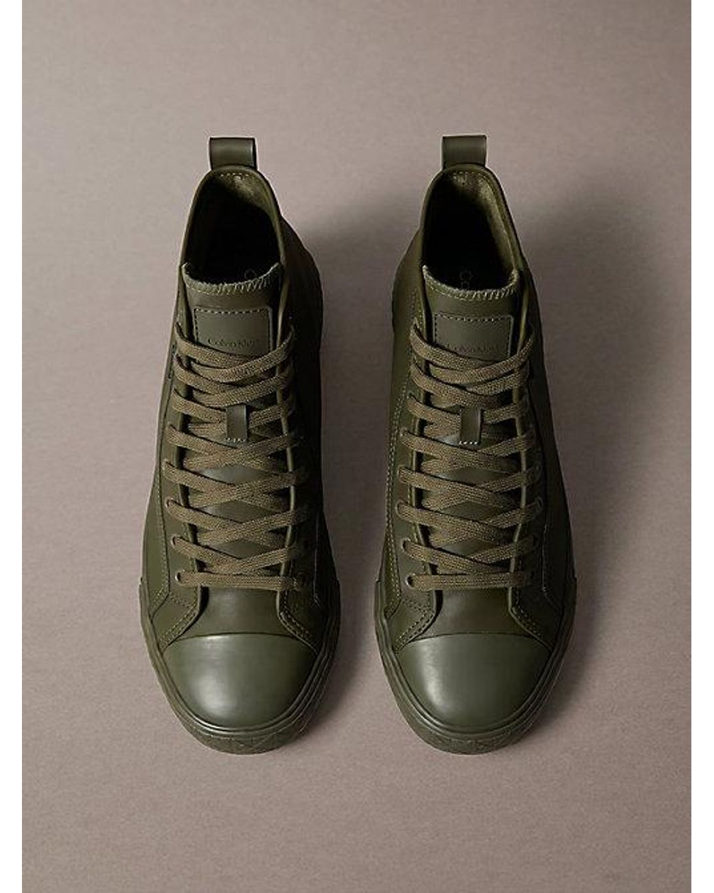 Calvin Klein Brown Leather Durable Traction Chunky Trainers for men