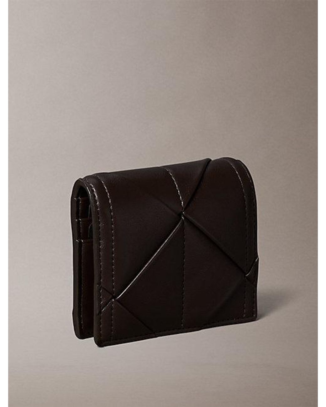Calvin Klein Gray Woven Emblem Rfid Card Case