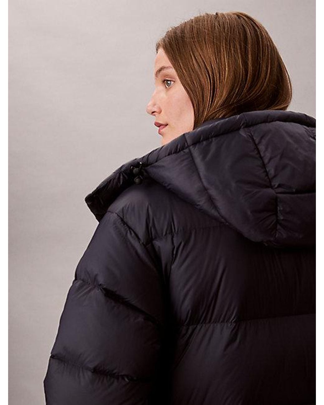 Calvin Klein Blue Jeans Hooded Down Puffer Coat