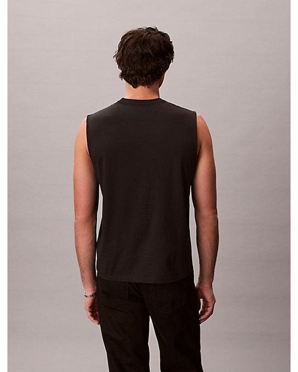 Calvin Klein Black Jeans Cotton Muscle Tank Top for men