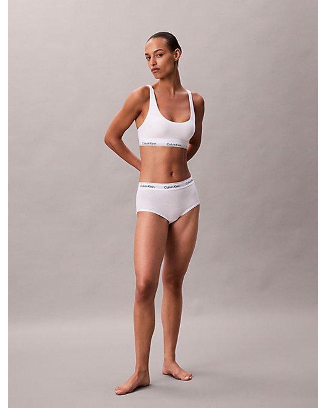 Calvin Klein White Icon Cotton Modal Boyshort