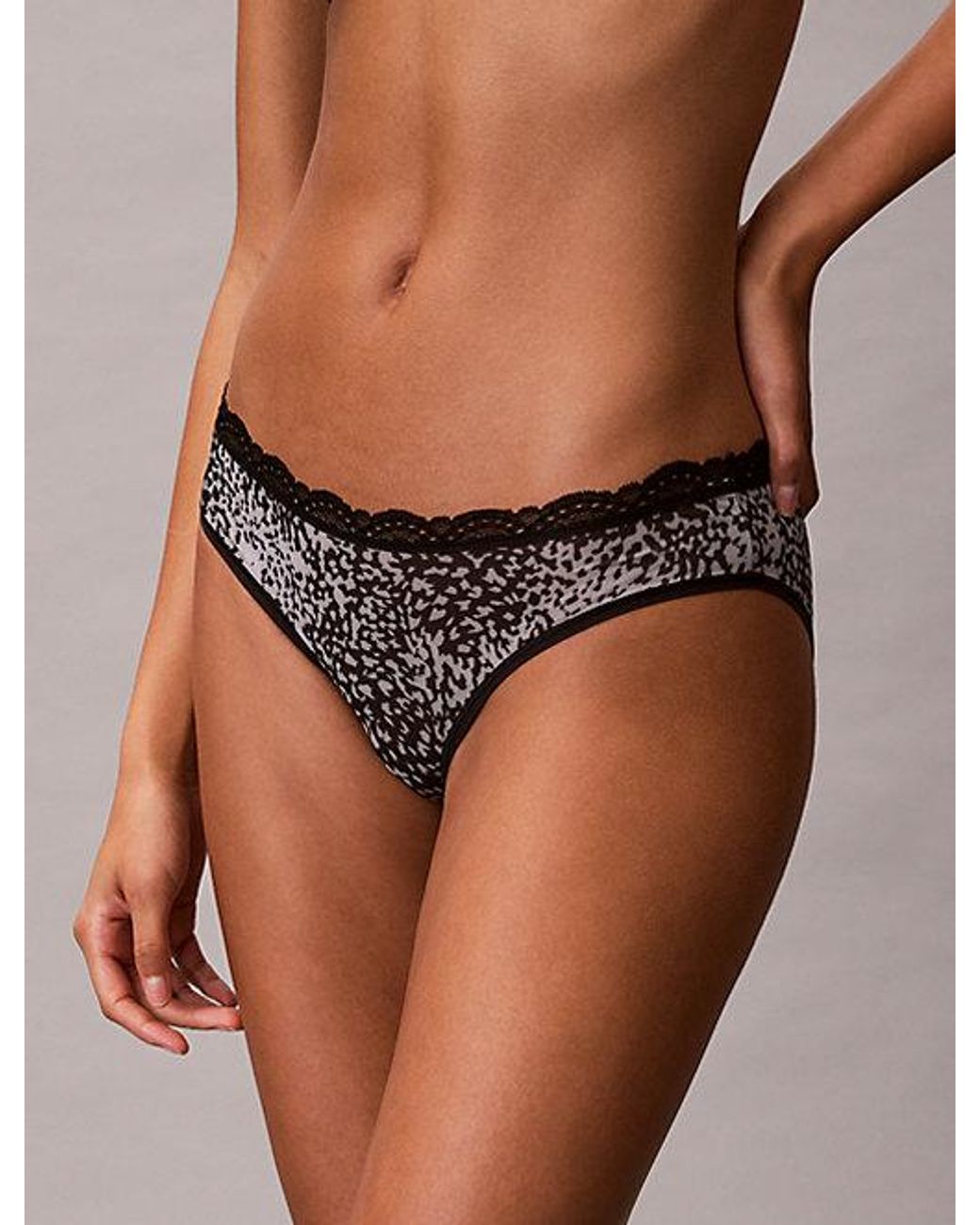 Calvin Klein Multicolor Bikini Briefs Microfibre Stretch With Lace