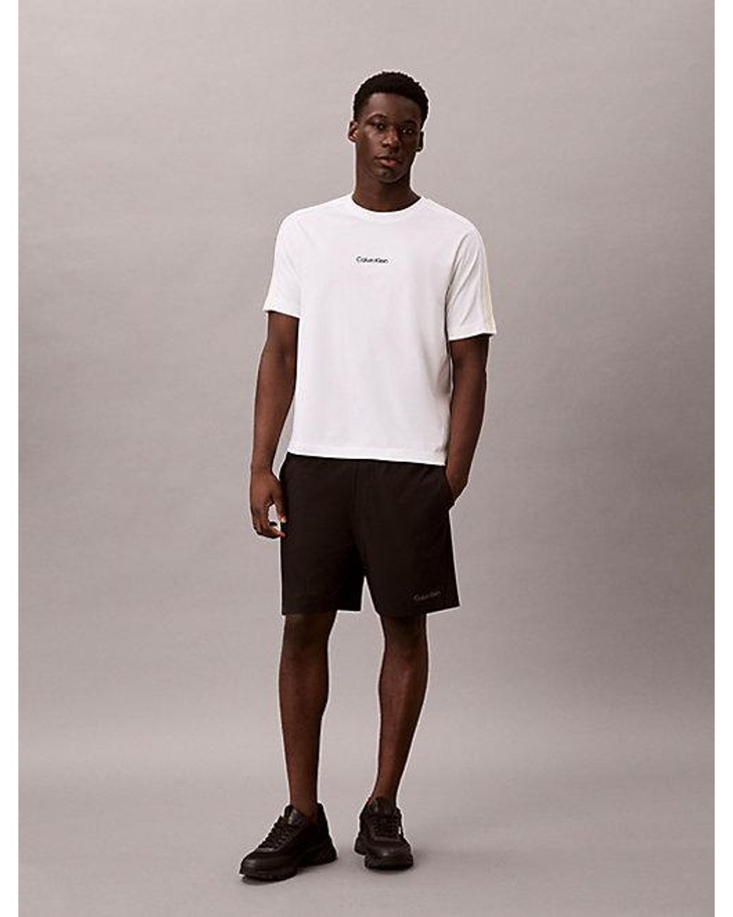 Calvin Klein White Sport Performance Cotton Blend Gym T-Shirt for men