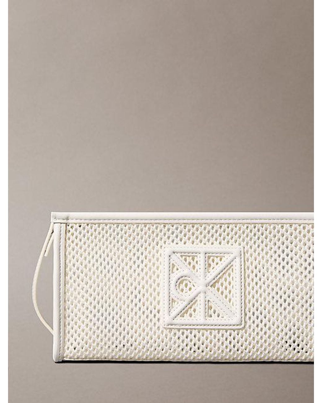 Calvin Klein Natural Convertible Mesh Logo Shoulder Bag