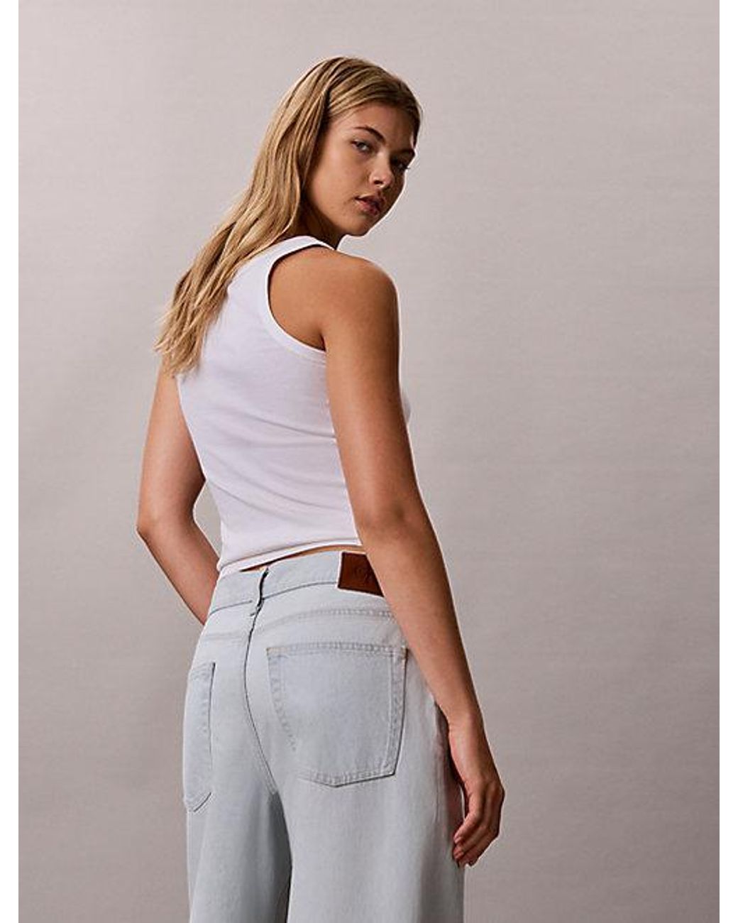 Calvin Klein Gray Jeans Low Rise Baggy Jeans