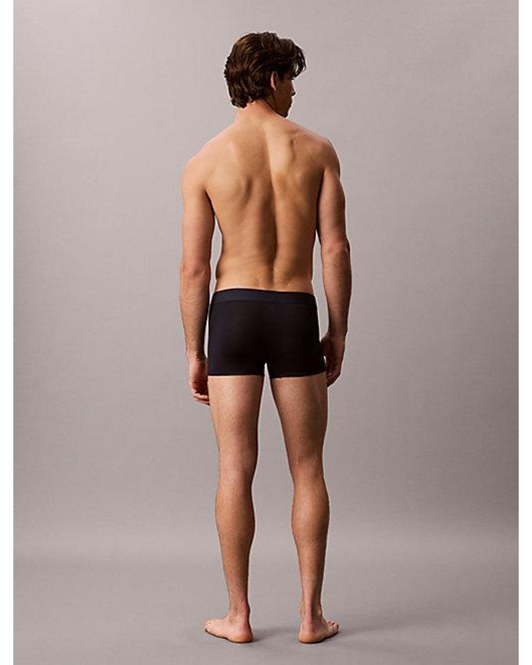 Calvin Klein Gray 3 Pack Trunks Ultra Soft Cotton Lyocell for men