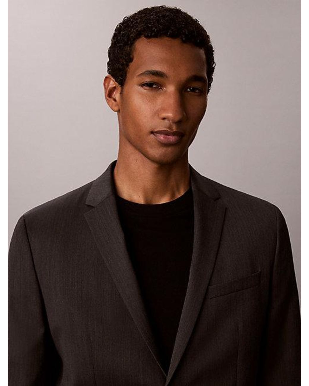 Calvin Klein Multicolor Slim Wool Textured Blazer for men