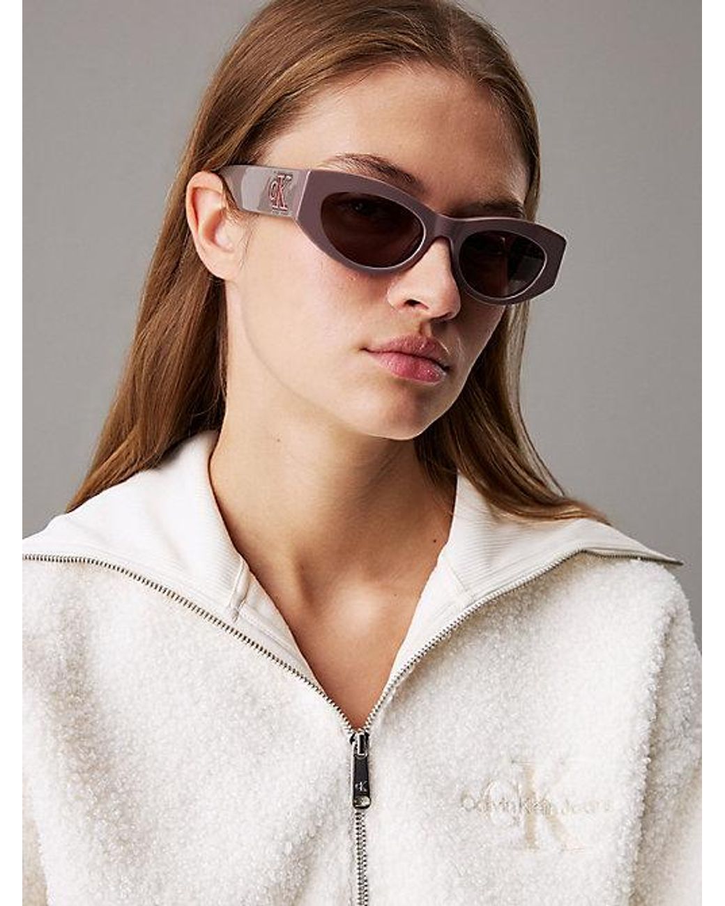 Calvin Klein Gray Jeans Butterfly Sunglasses