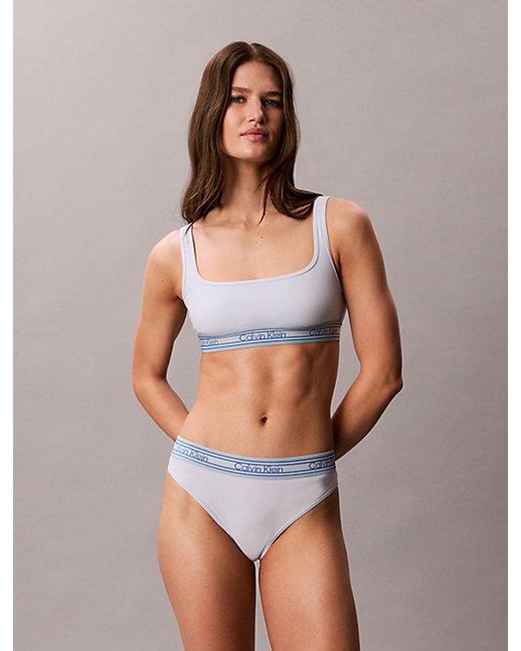 Calvin Klein Multicolor Thong Icon Cotton Modal Stripe Rib