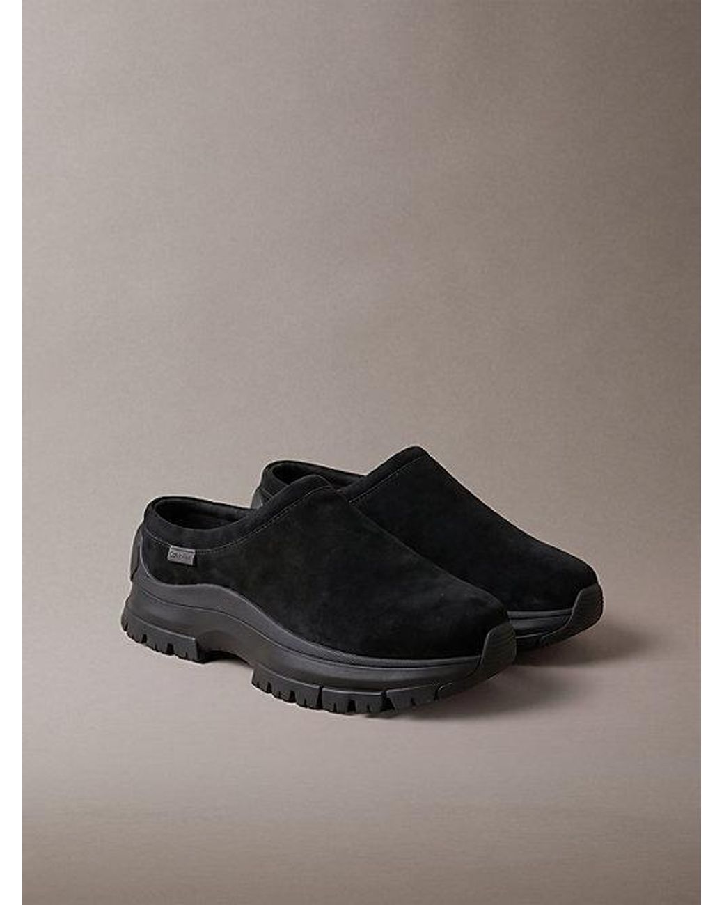 Calvin Klein Gray Suede Hybrid Trekking Mules for men