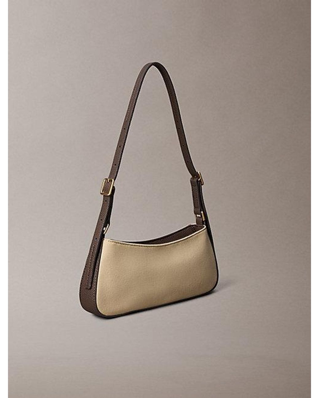 Calvin Klein Natural Cotton Canvas Shoulder Bag