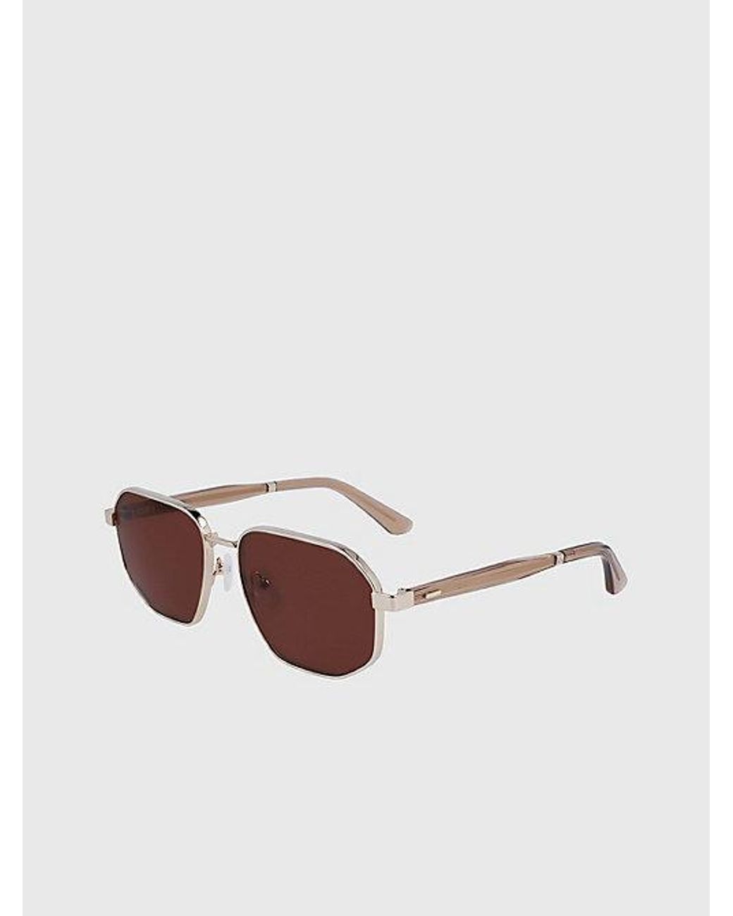 Calvin Klein Brown Rectangle Sunglasses for men