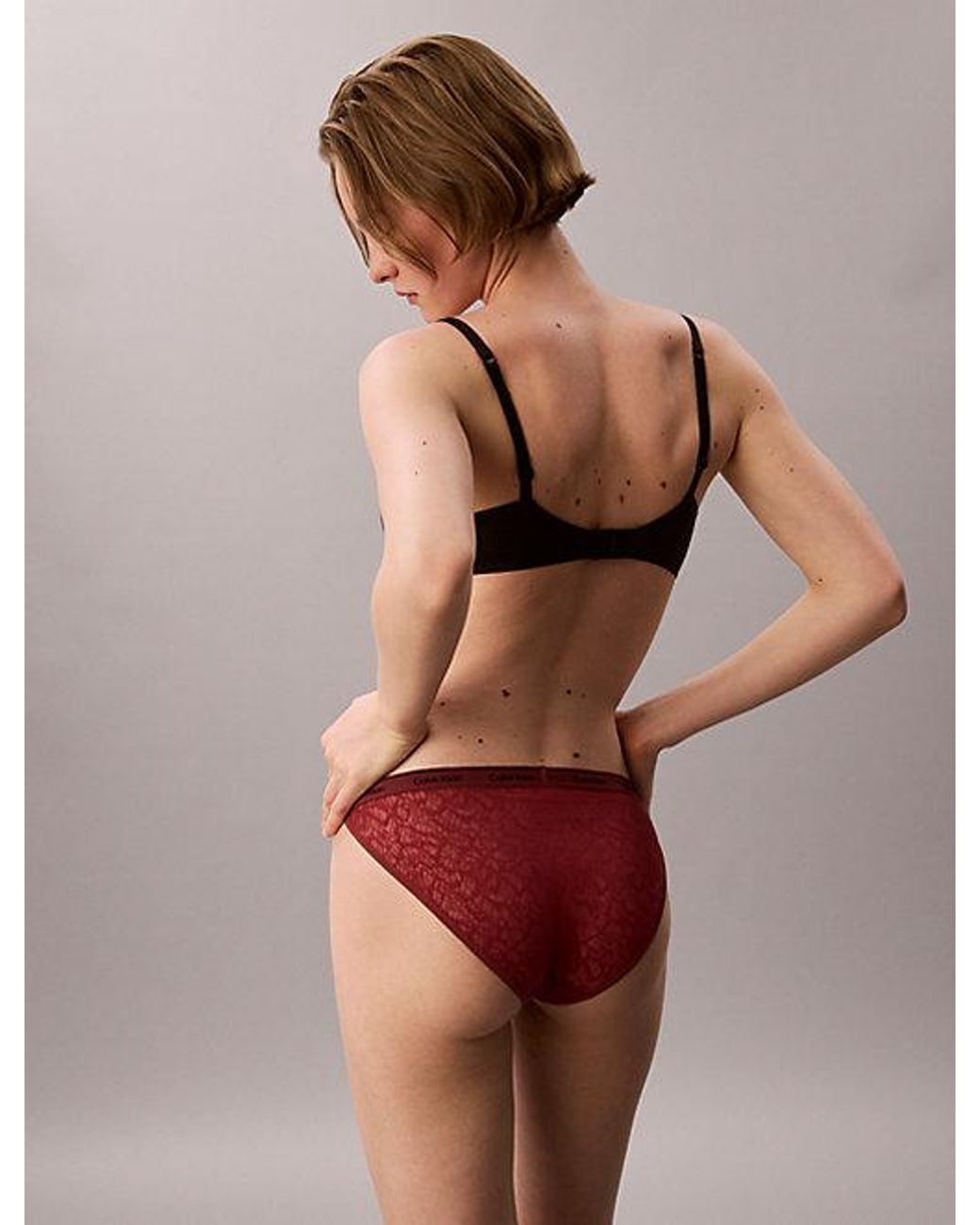 Calvin Klein Natural Bikini Briefs Icon Lace
