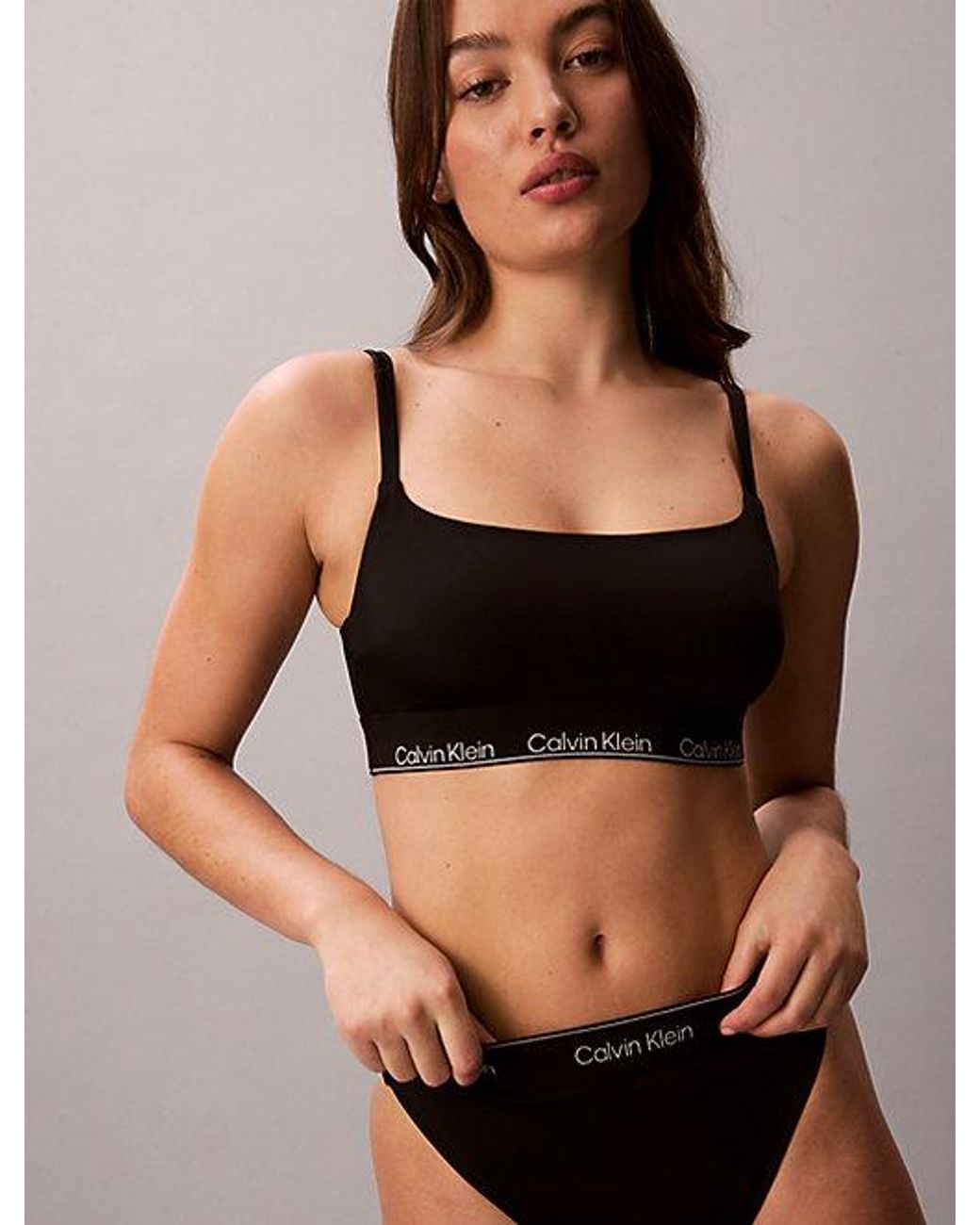 Calvin Klein Black Brazilian Bikini Bottoms Ck Icon