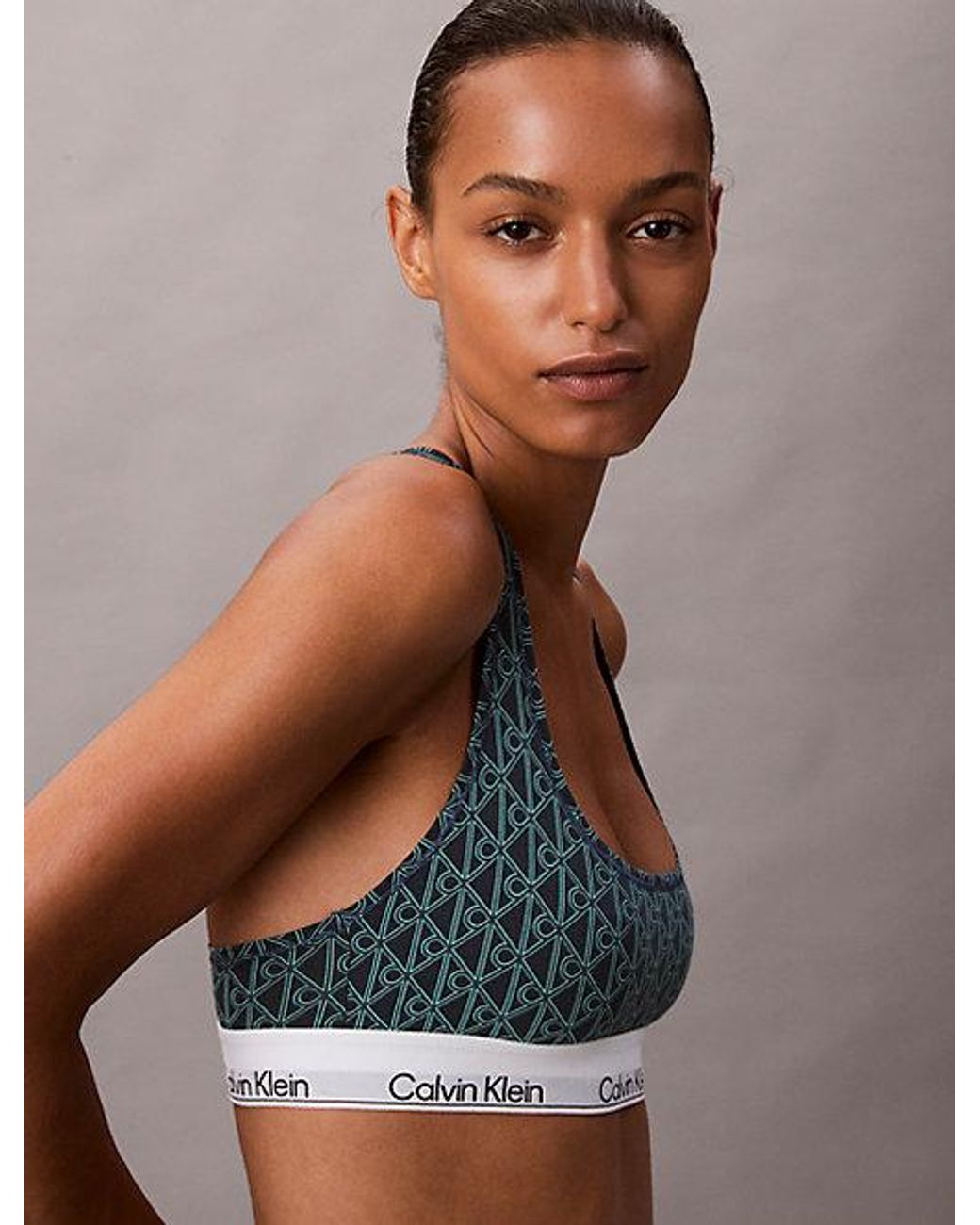 Calvin Klein Ongevoerde Bralette in het Brown