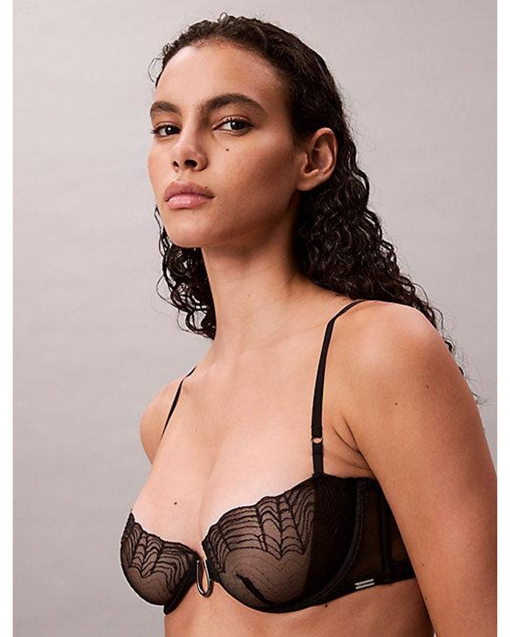 Calvin Klein Ongevoerde Balconette Bh in het Black