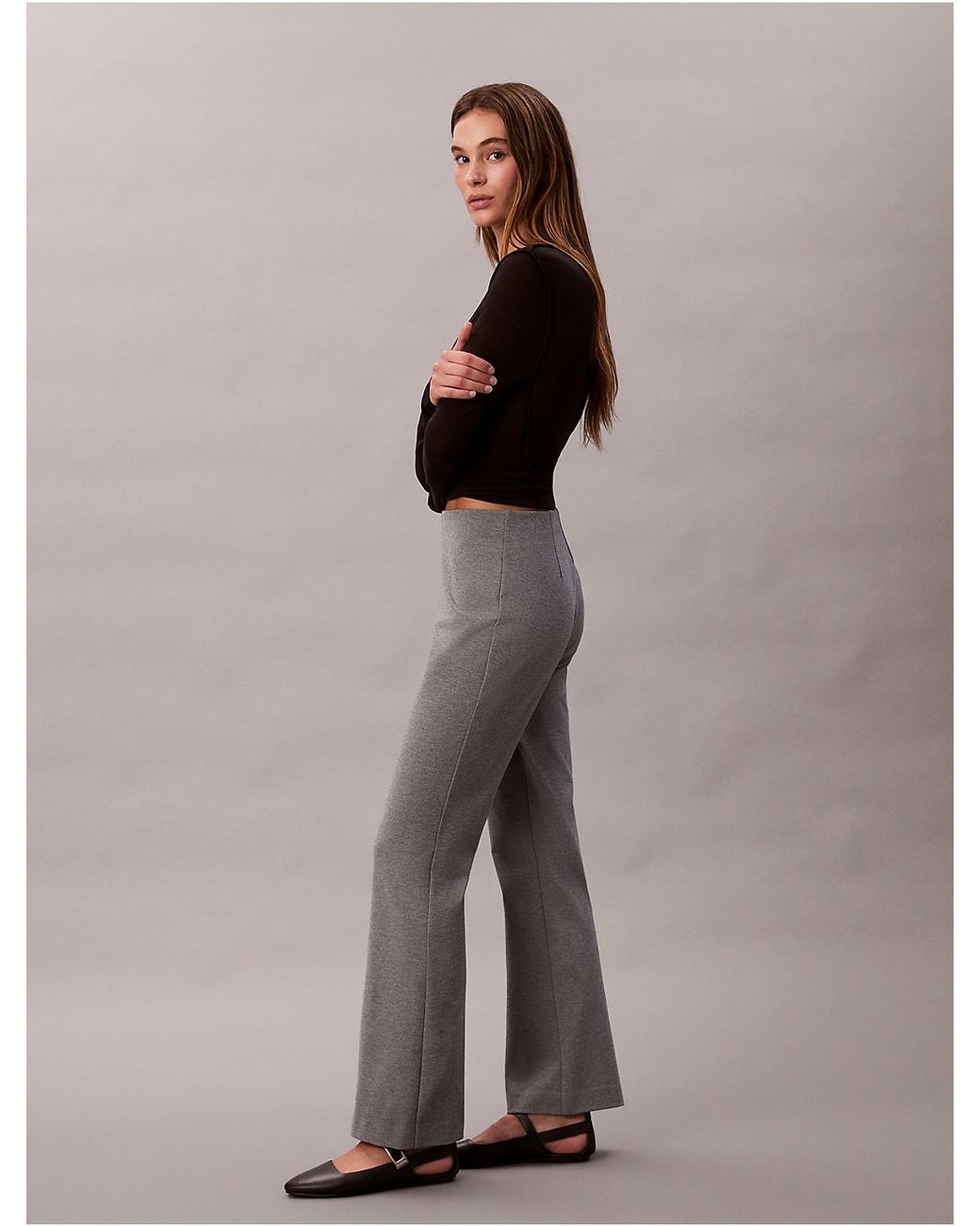 Calvin Klein Multicolor Ponte Slim Flared Pants
