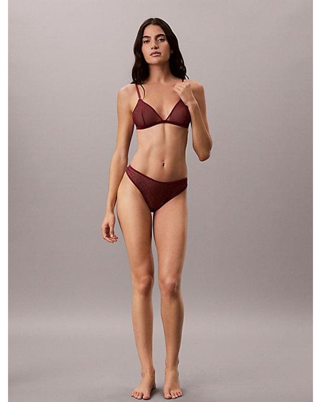 Calvin Klein Multicolor Thong Minimalist Emblem Mesh