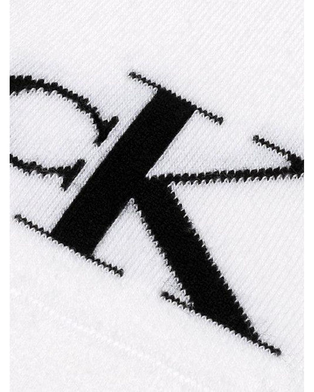 Calvin Klein White 2 Pack Soft Cotton Invisible Socks for men