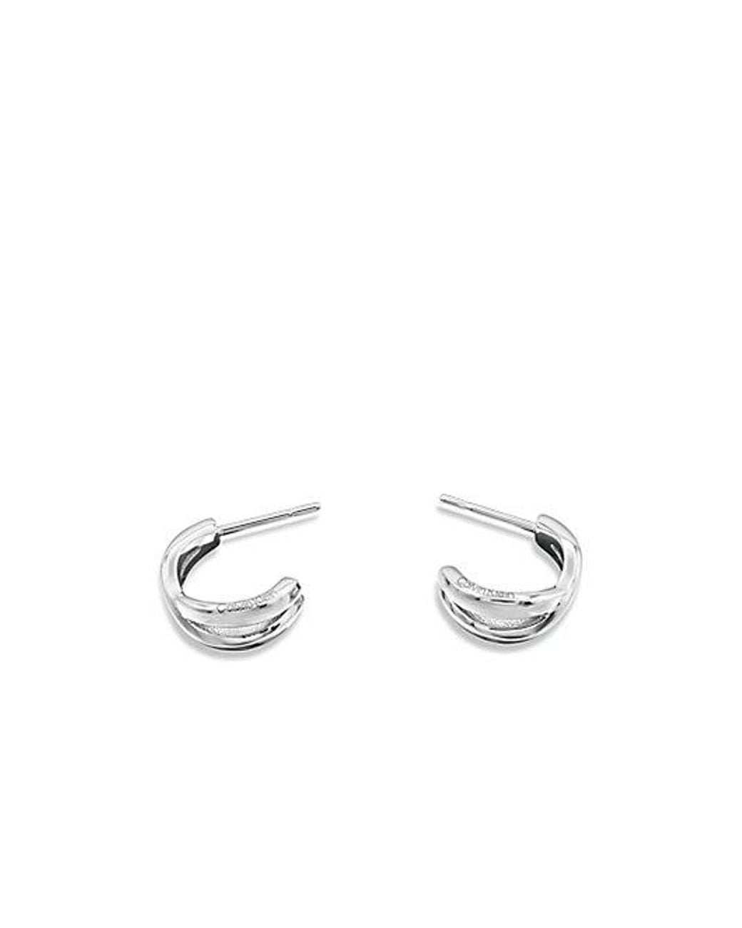 Calvin Klein White Jeans Stainless Steel Infinity Earrings