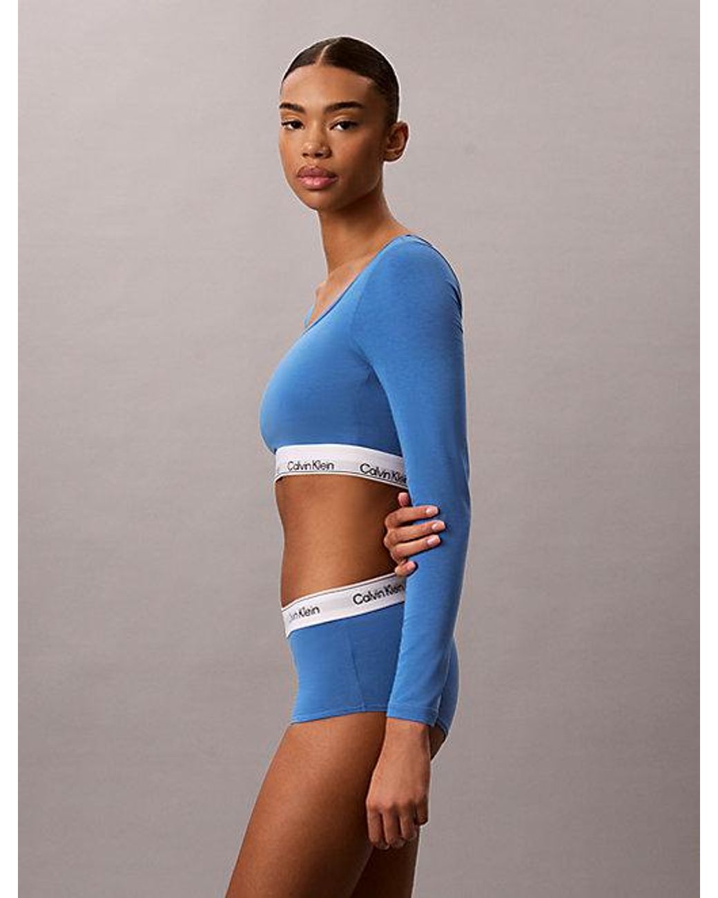 Calvin Klein Blue Boy Shorts Icon Cotton Modal
