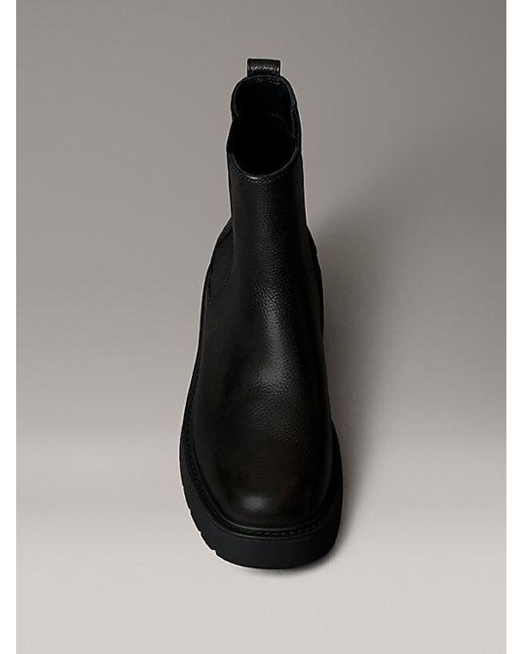 Calvin Klein Black Jeans Ck Bold Leather Chelsea Boots