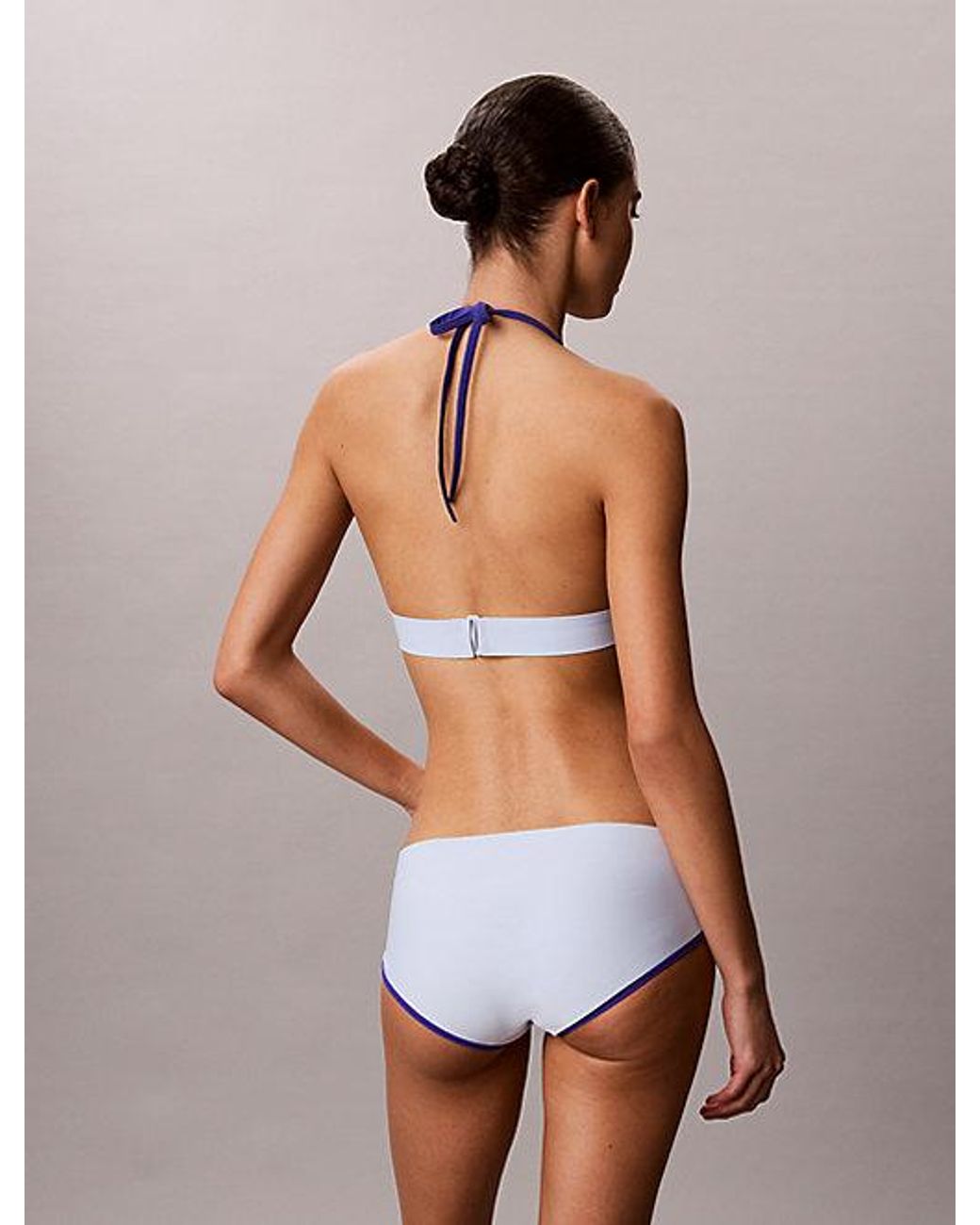 Calvin Klein Multicolor Halter Triangle Bikini Top Ck Monogram