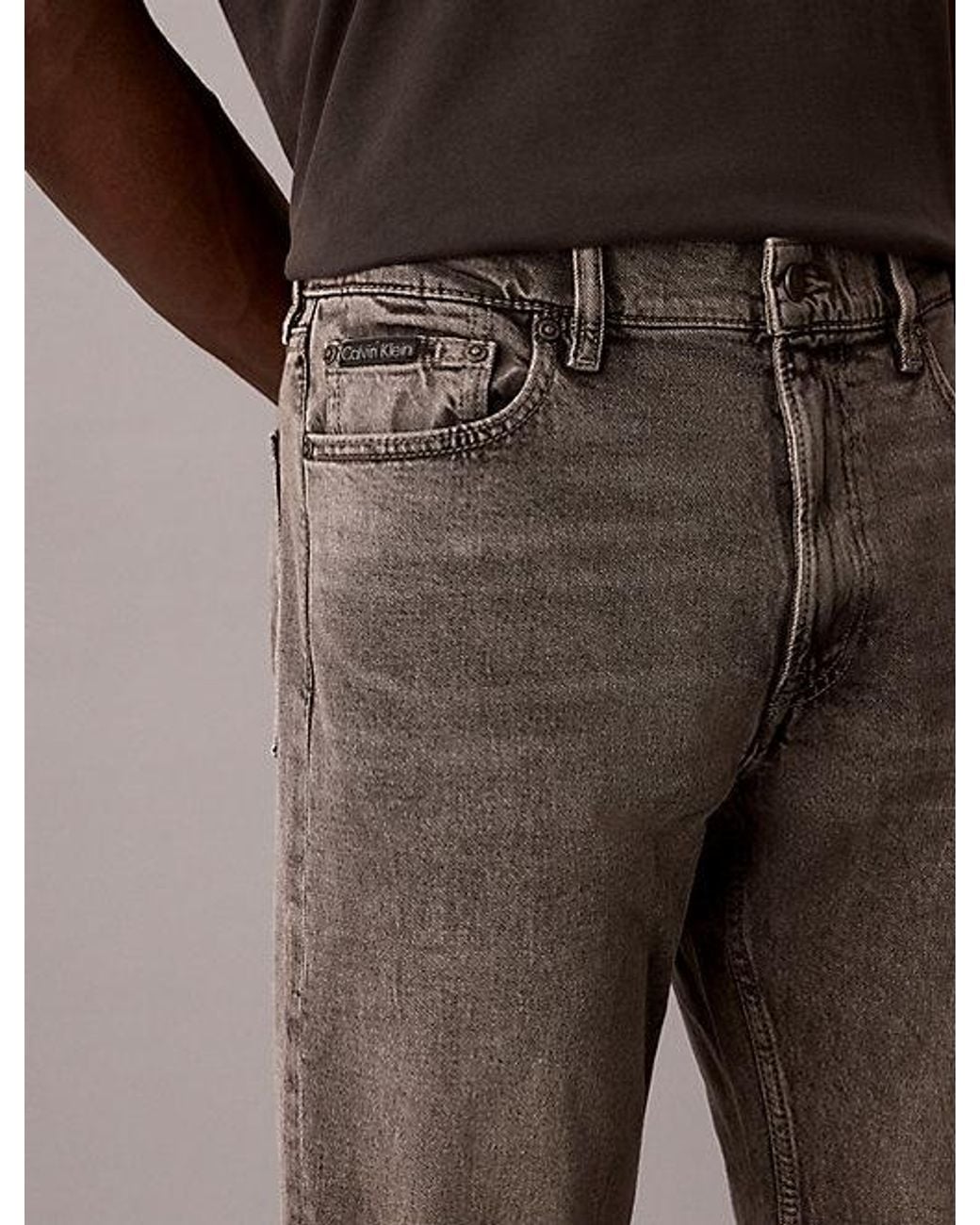 Calvin Klein Brown Slim Straight Jeans for men