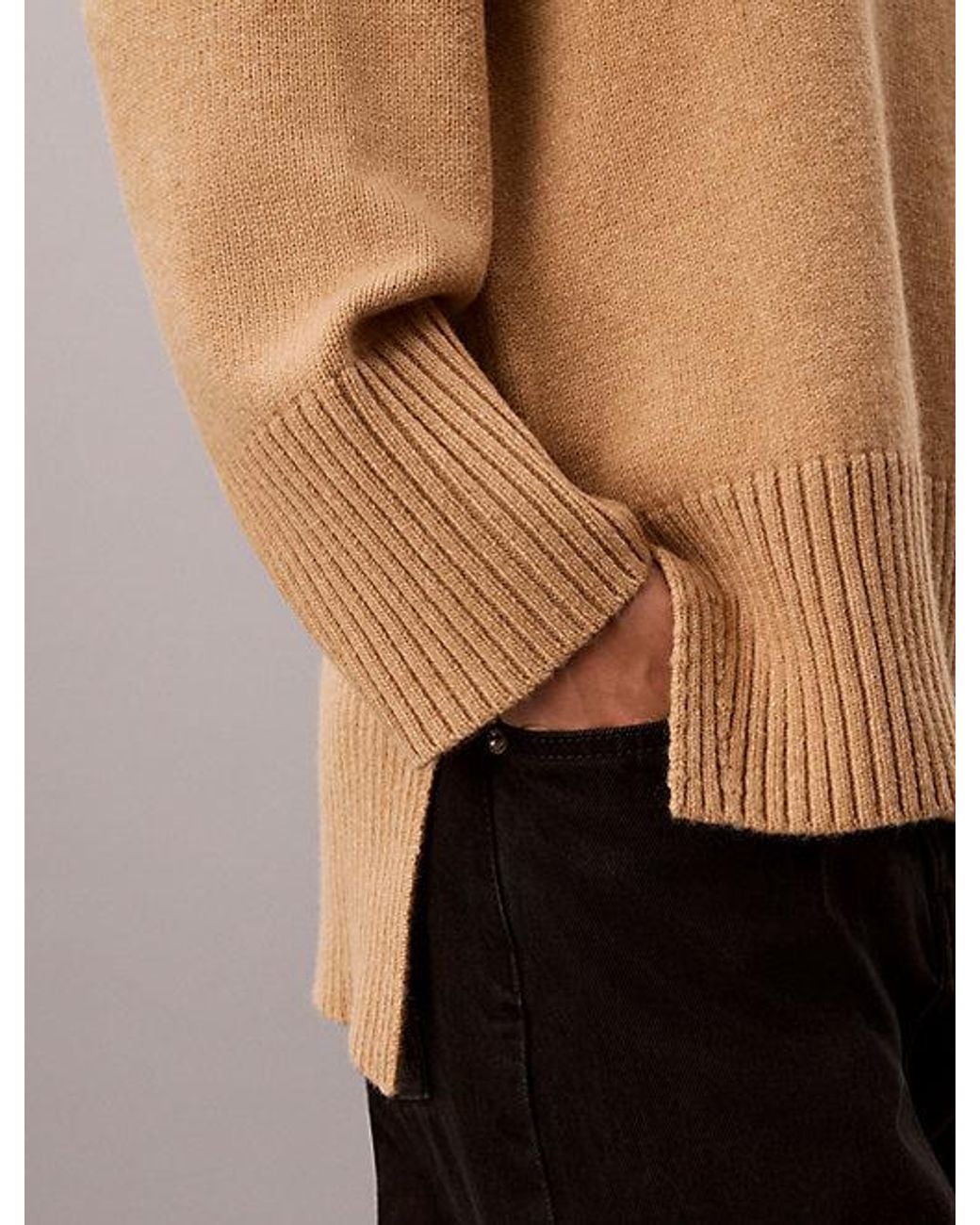 Calvin Klein Natural Wool Turtleneck Jumper