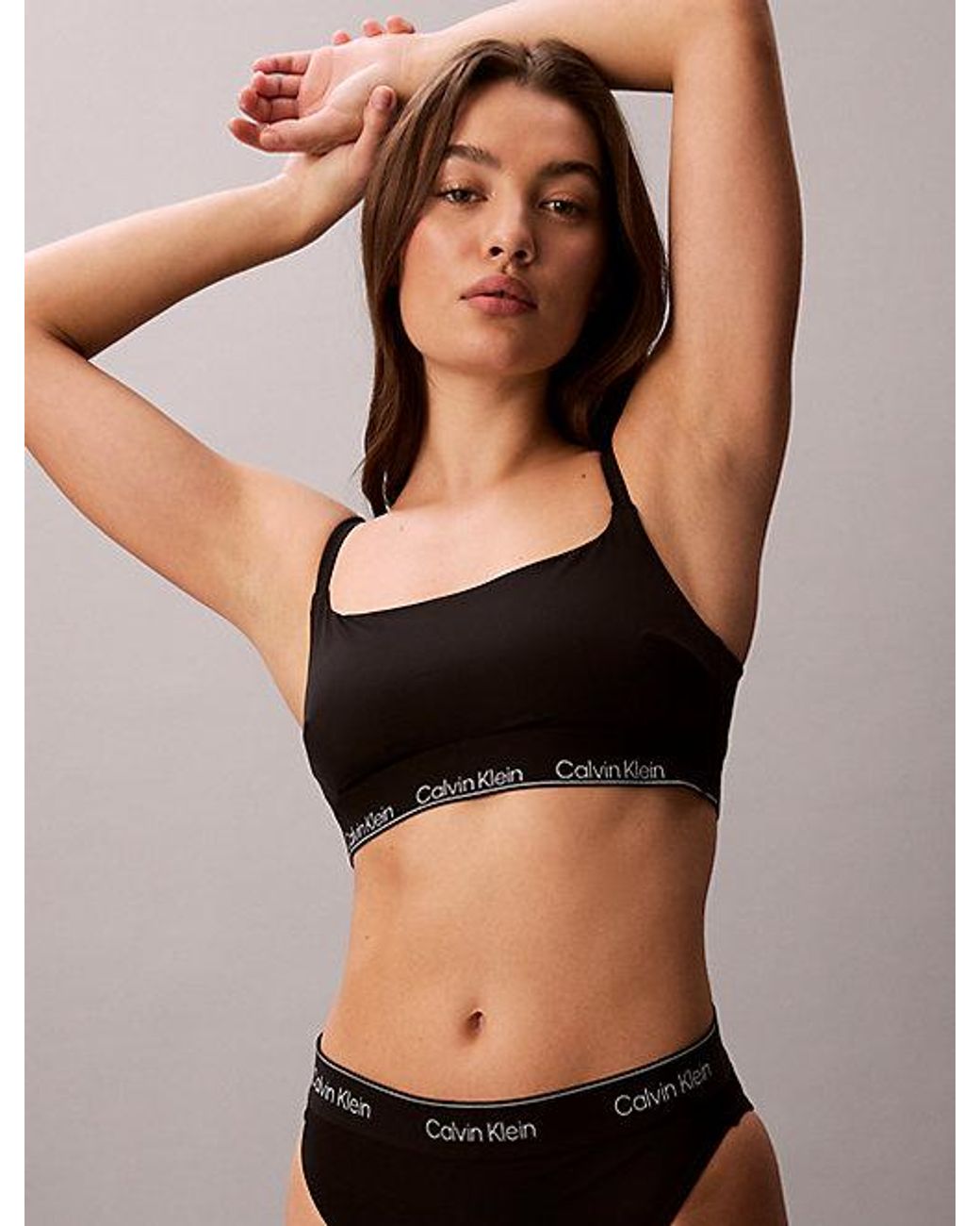 Calvin Klein Black Bralette Bikini Top Ck Icon