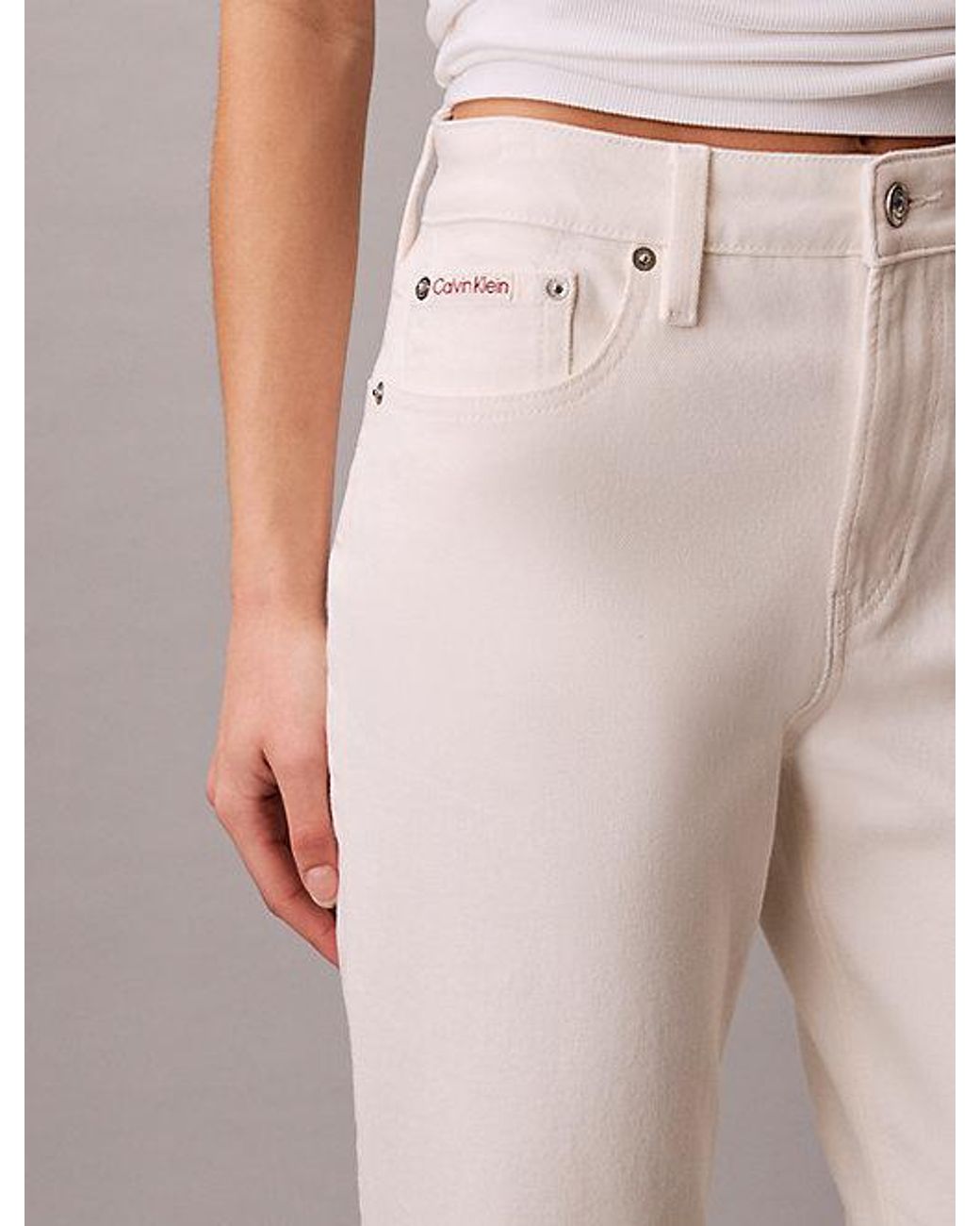 Calvin Klein Pink Jeans High Rise Straight Jeans