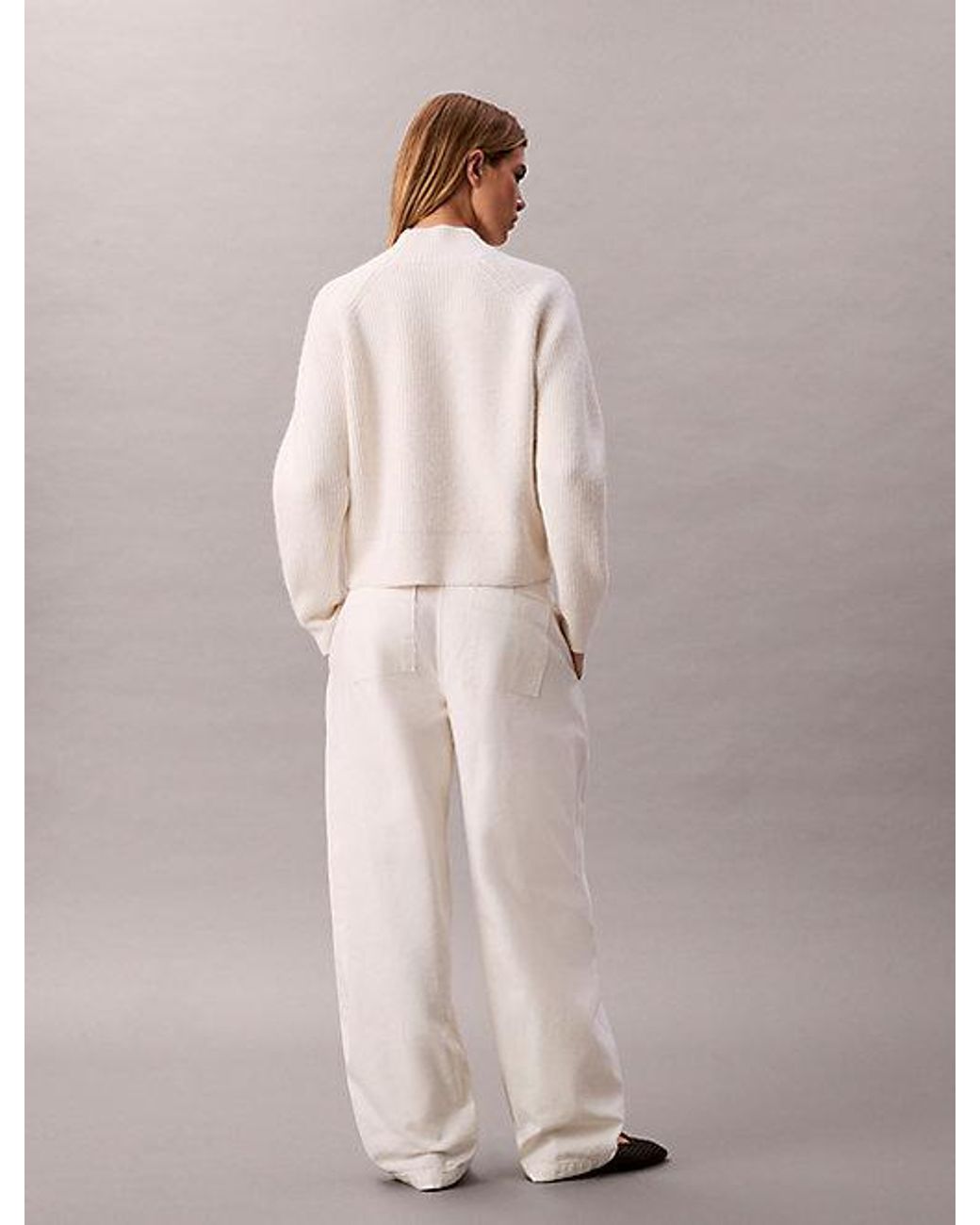 Calvin Klein Natural Jeans Cotton Relaxed Belted Pants