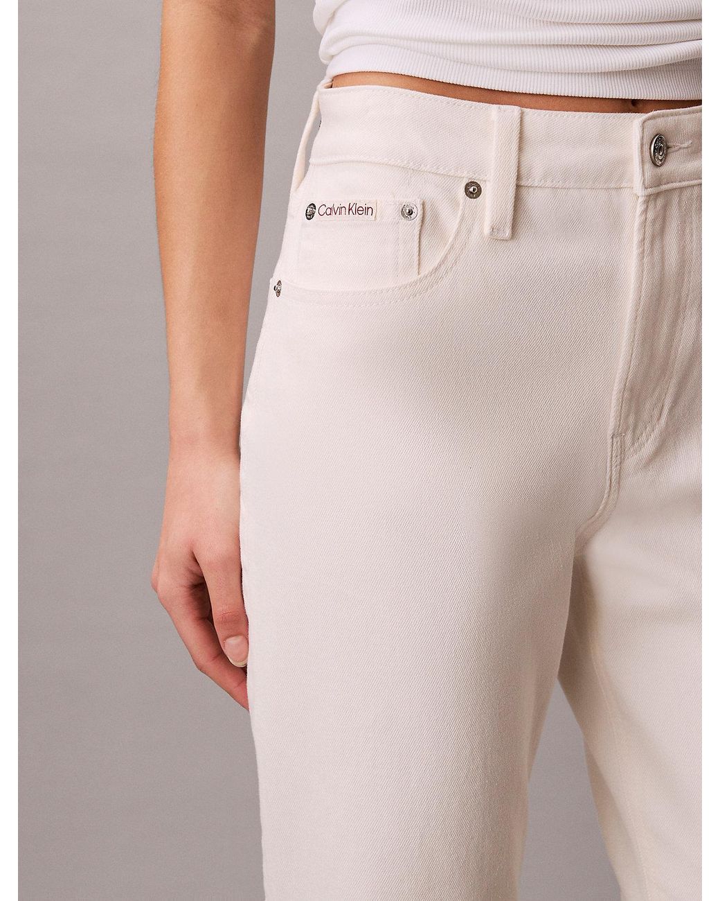 Calvin Klein Pink High Rise Straight Jeans