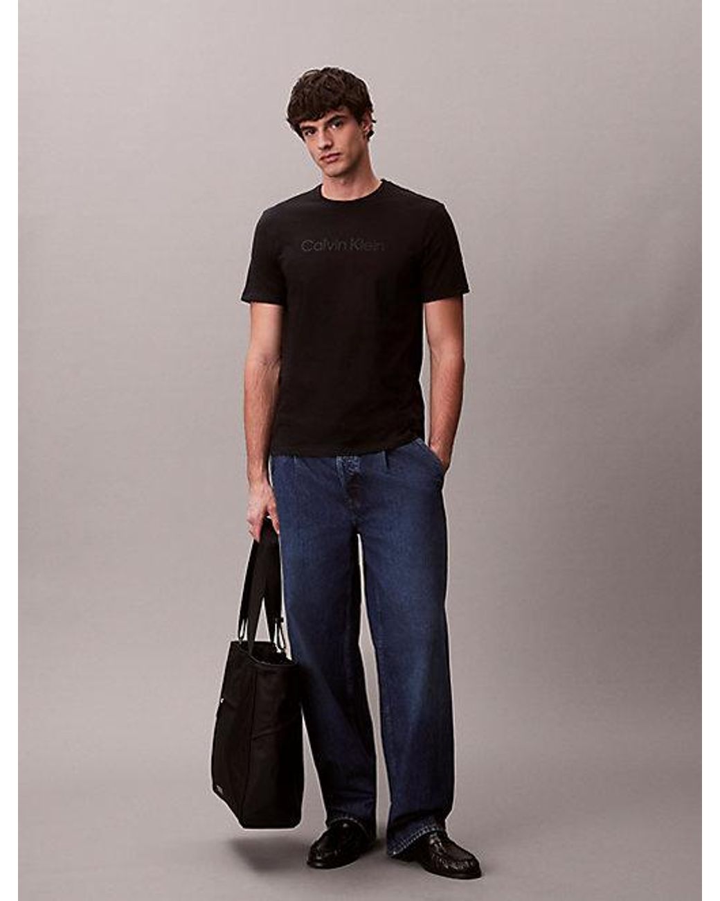 Calvin Klein Black Graphic Logo T-Shirt for men