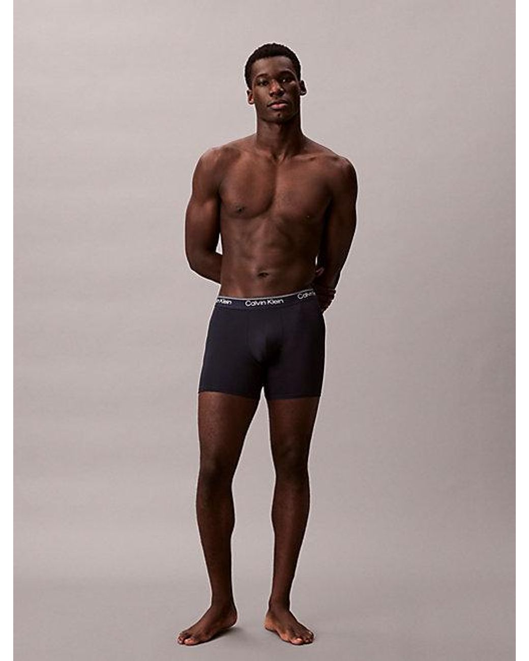 Calvin Klein 3-Pack Boxer Briefs in het Blue voor heren