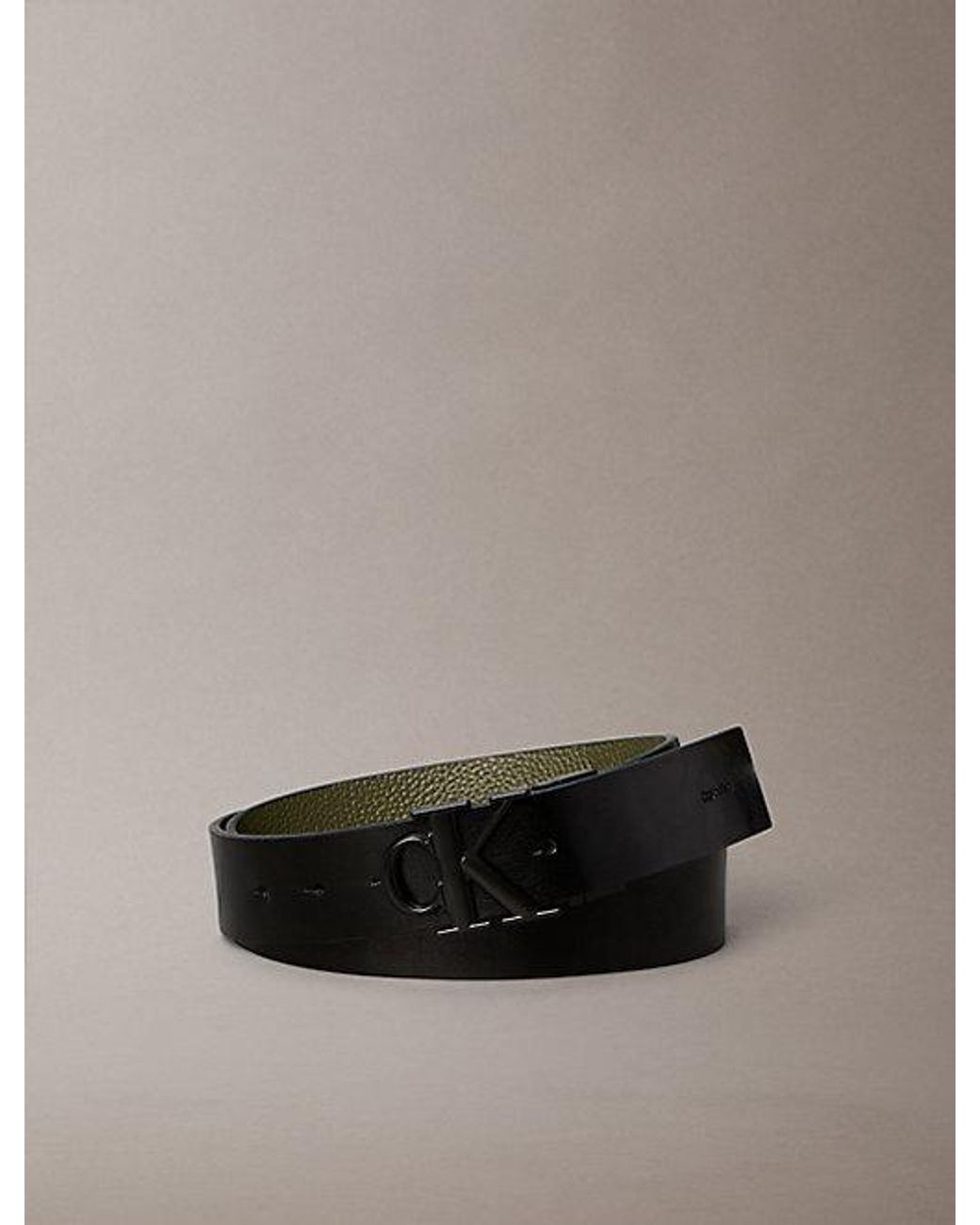 Calvin Klein Multicolor Reversible Leather Monogram Logo Belt for men